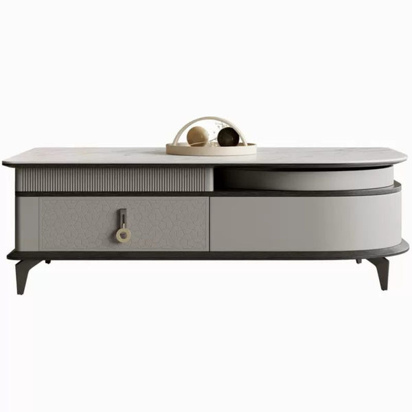 Aspire marble top coffee table with sleek design and elegant polished surface finish