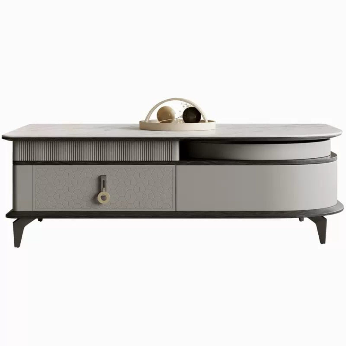 Aspire marble top coffee table with sleek design and elegant polished surface finish