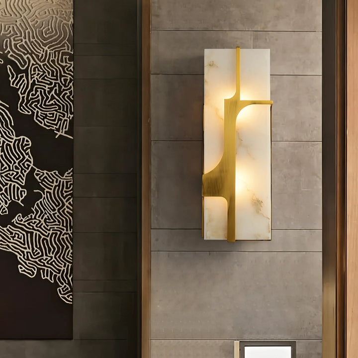 Aurevon modern wall sconce light front view, sleek design for contemporary home interior