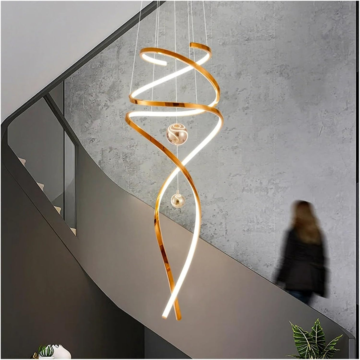 Aurora Spiral Chandelier – Modern Elegance in Motion