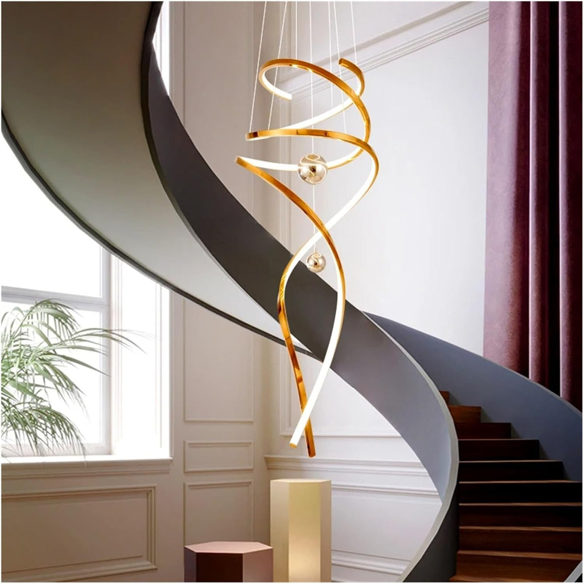 Aurora Spiral Chandelier – Modern Elegance in Motion