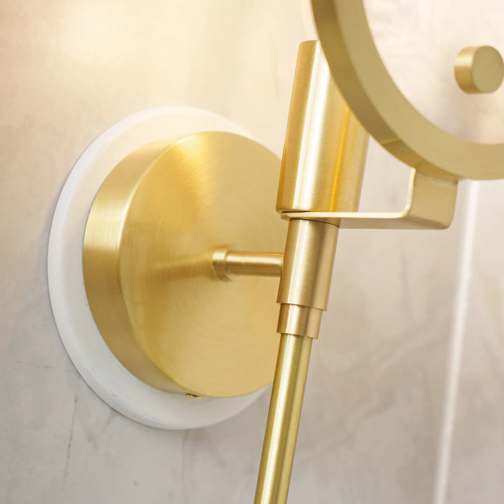 Ava brass wall lamp with wall mount, elegant modern wall-mounted lighting fixture for home decor