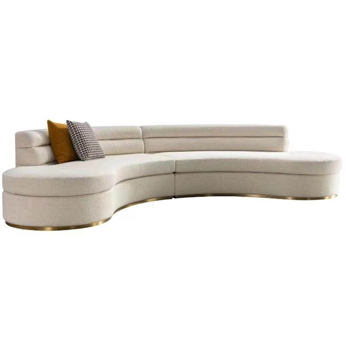 Bespoke Elegant Essence cotton linen sectional big-size sofa featuring spacious seating and modern design