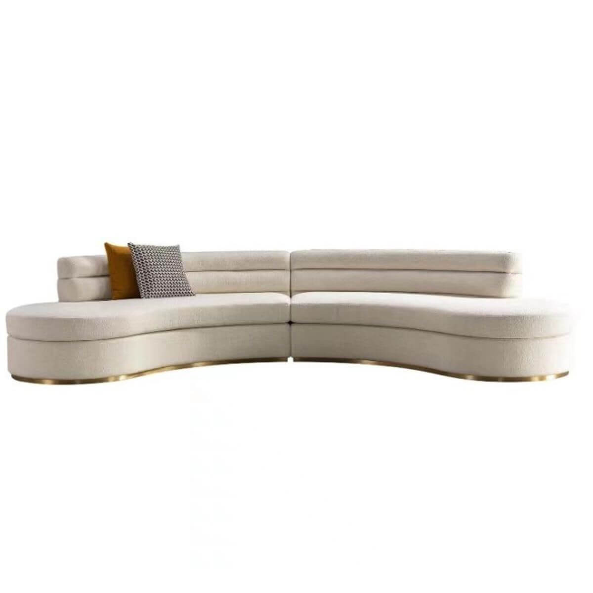 Bespoke Elegant Essence cotton linen sectional big-size sofa featuring spacious seating and modern design
