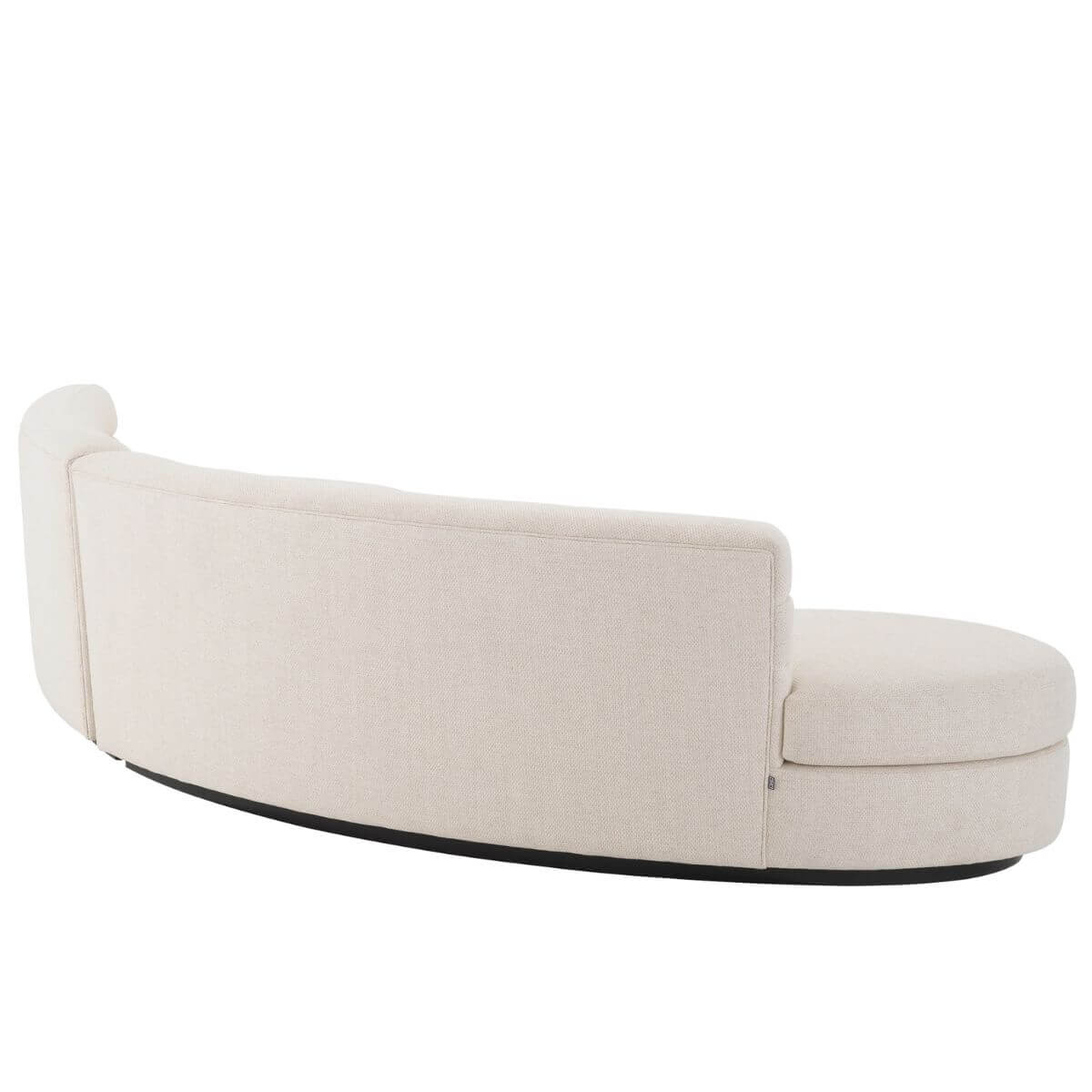 Back side view of Bespoke Elegant Essence cotton linen sectional sofa highlighting clean lines and fabric
