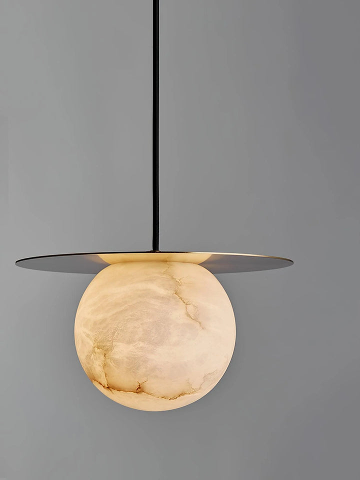 Borra pendant light modern lighting elegant front view ceiling fixture
