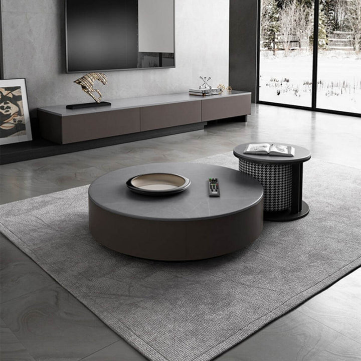 Blox coffee table placed in stylish living room with modern decor and cozy ambiance