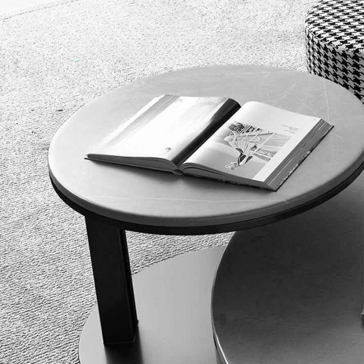 Blox coffee table featuring Italian slate top, modern minimalist design, and functional storage