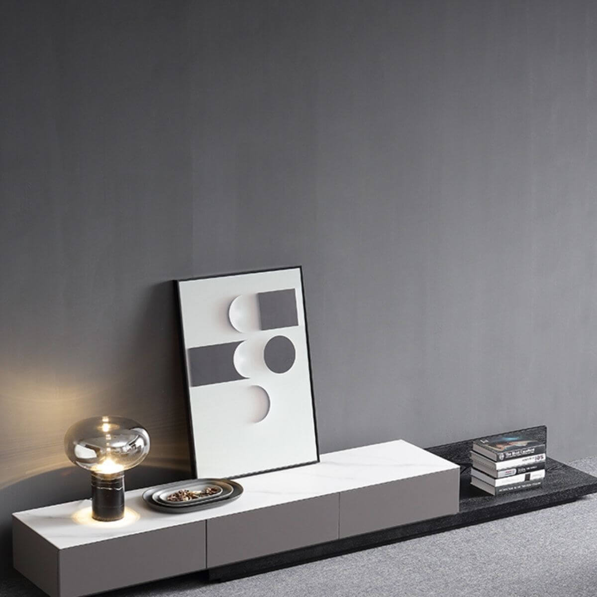 Blox coffee table paired with TV unit in modern living room with coordinated design