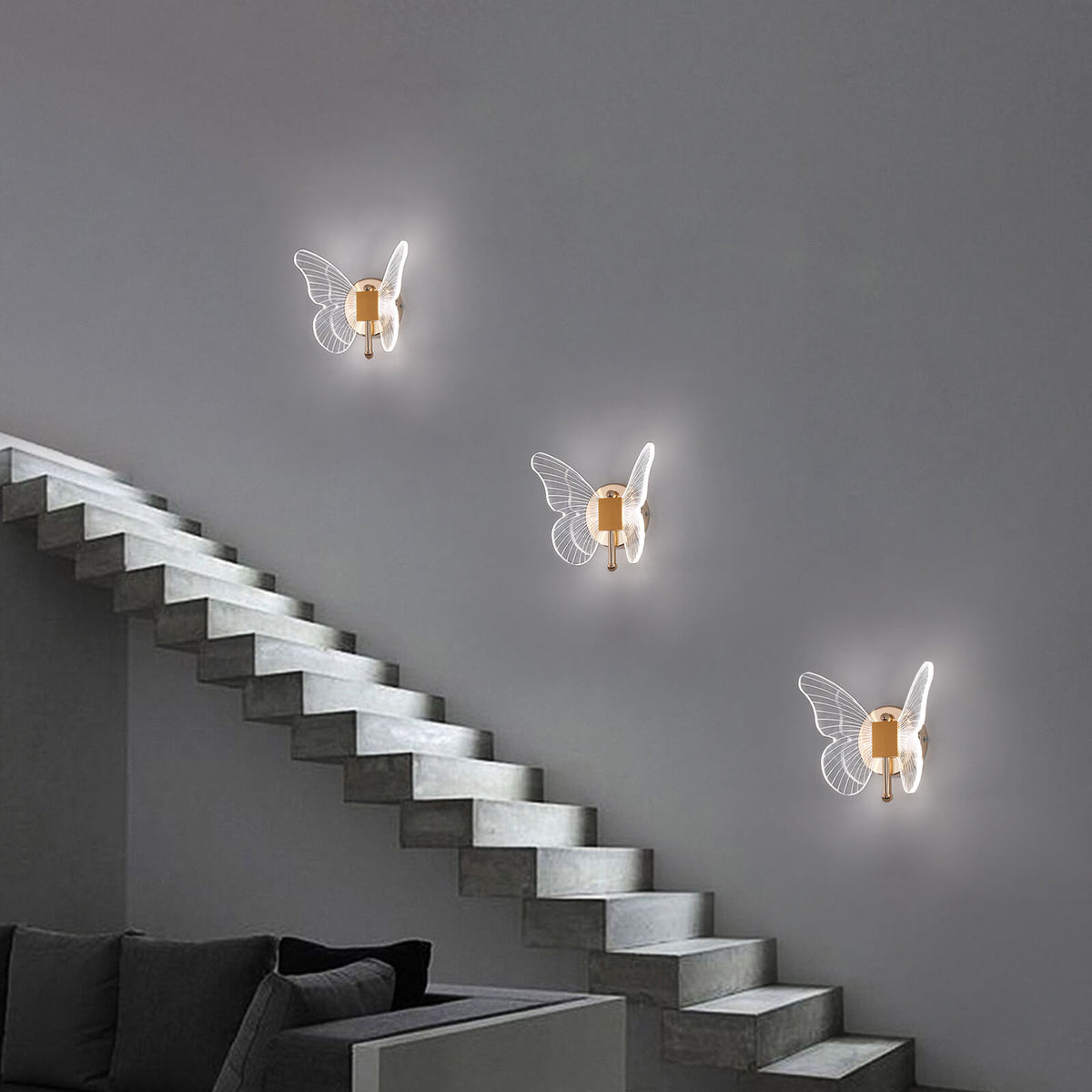 Butterfly Wall Lamp - Luxury Gold Modern Wall Light