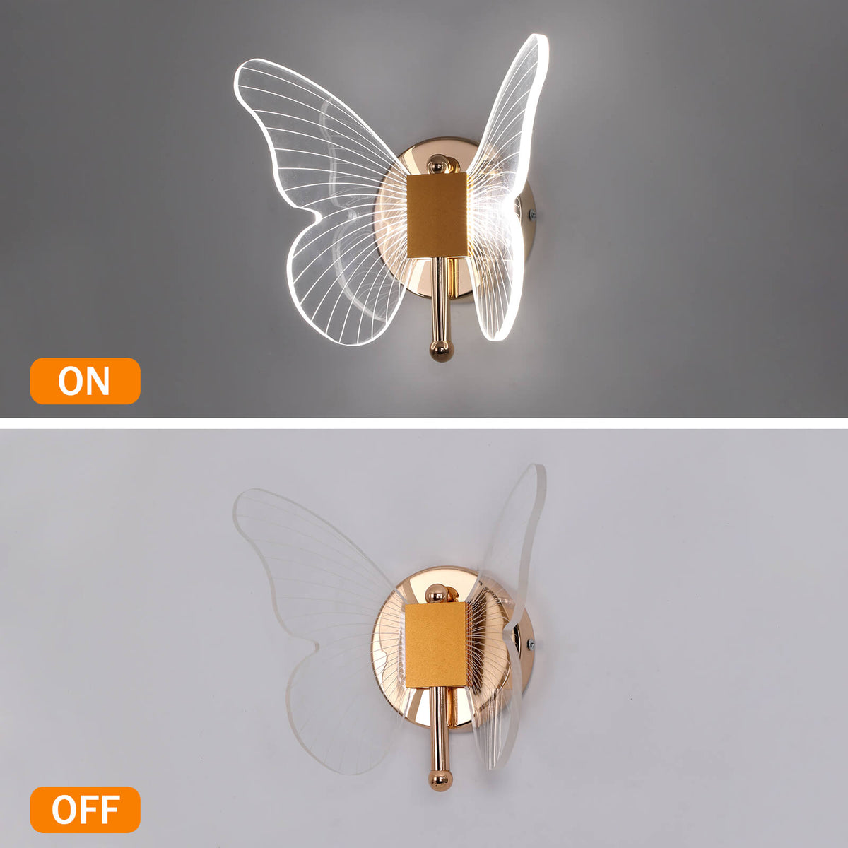 Butterfly Wall Lamp - Luxury Gold Modern Wall Light