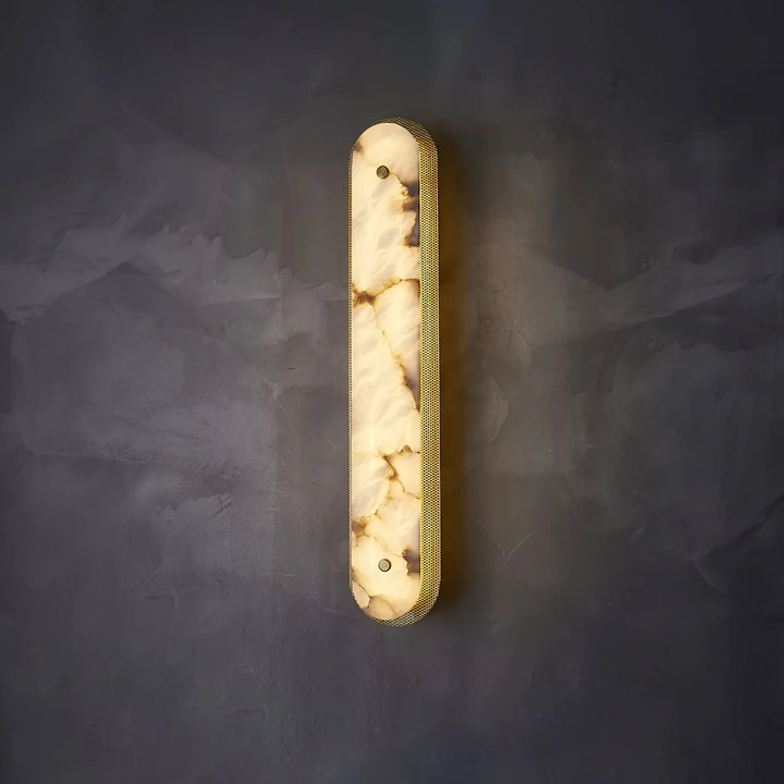 Calyxon luxury wall sconce side view marble finish, elegant modern design for stylish home interiors