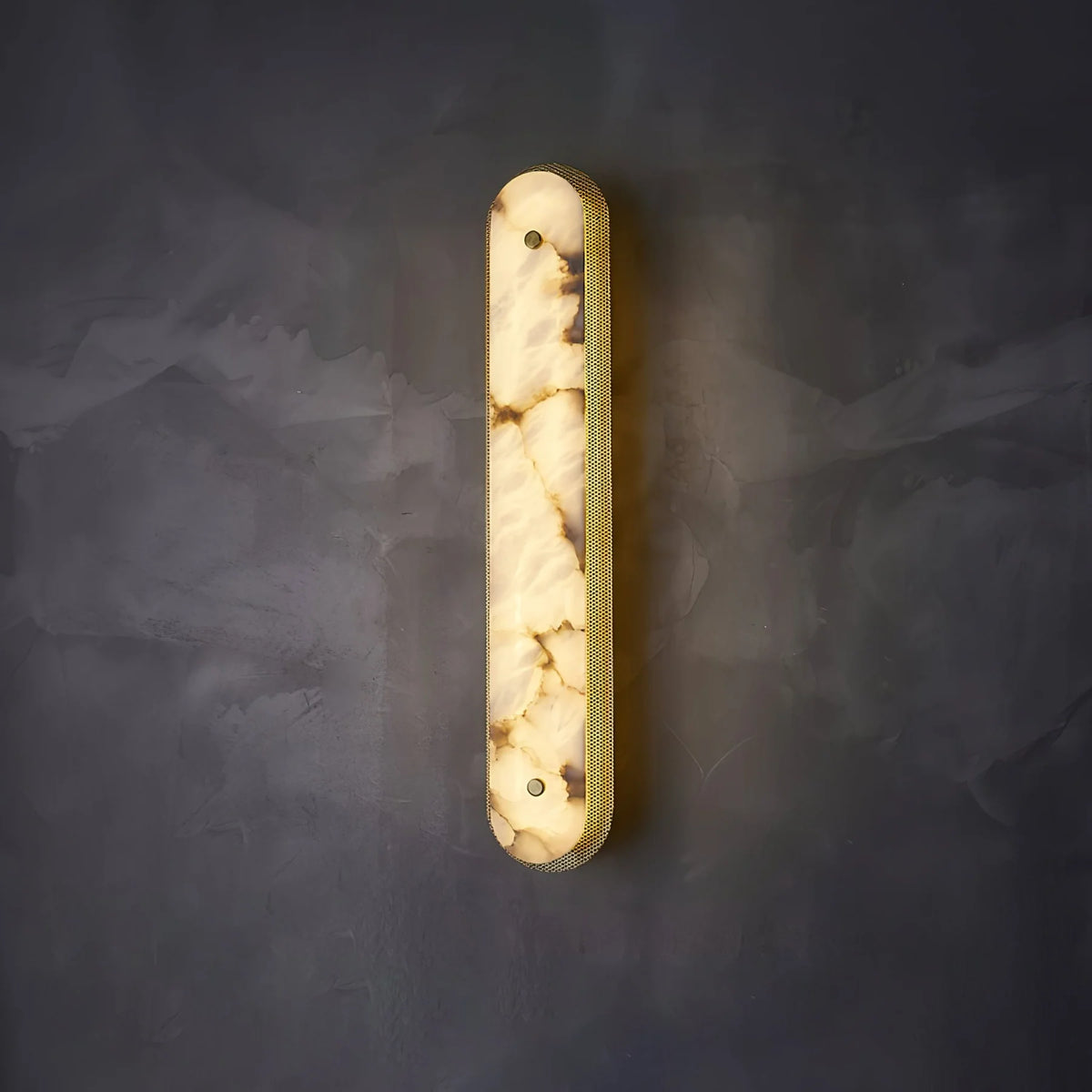 Calyxon luxury wall sconce side view marble finish, elegant modern design for stylish home interiors