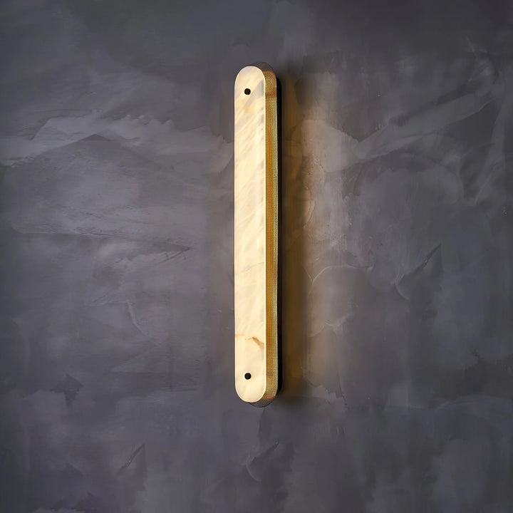 Calyxon luxury wall sconce long length front view, elegant modern design for stylish home interiors