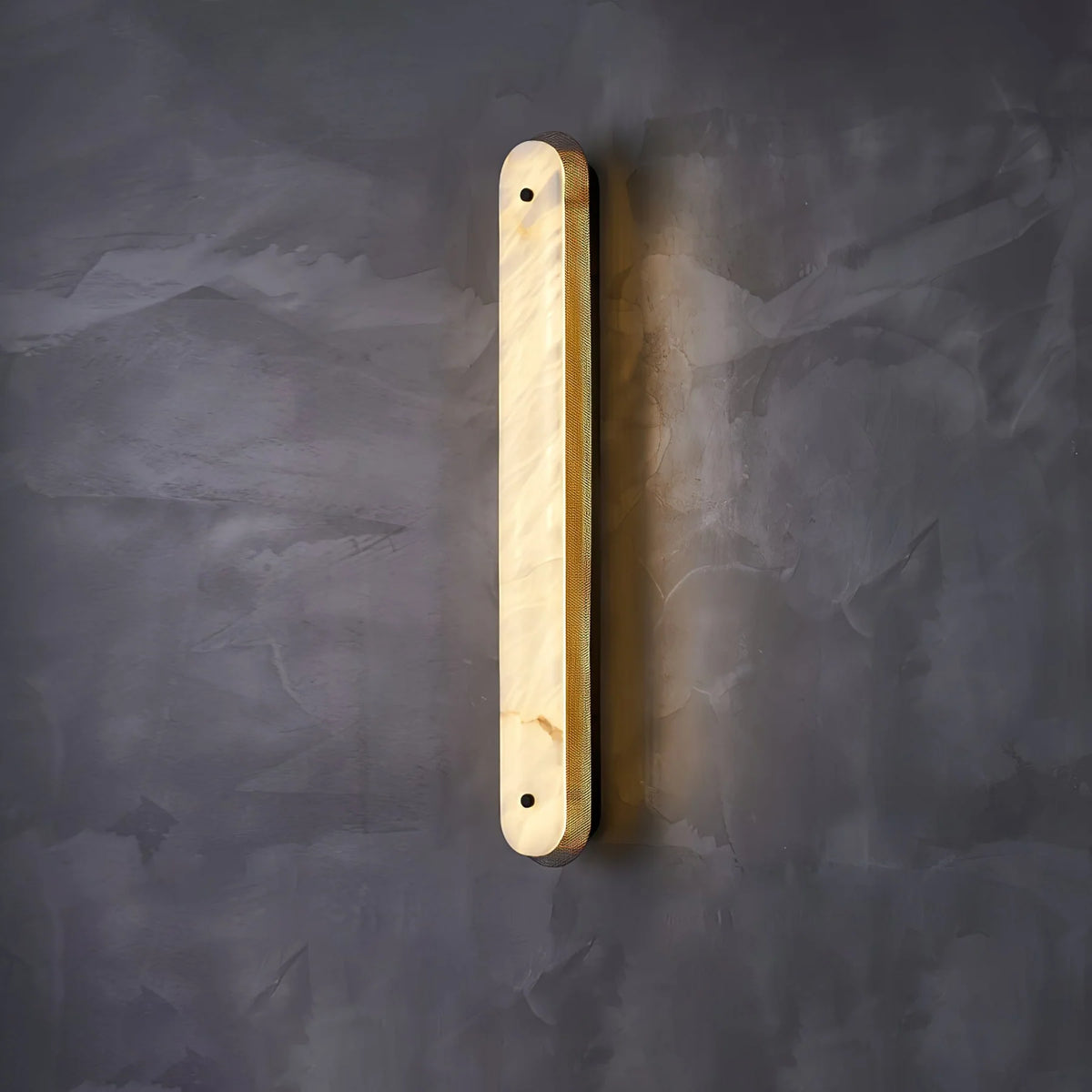 Calyxon luxury wall sconce long length front view, elegant modern design for stylish home interiors