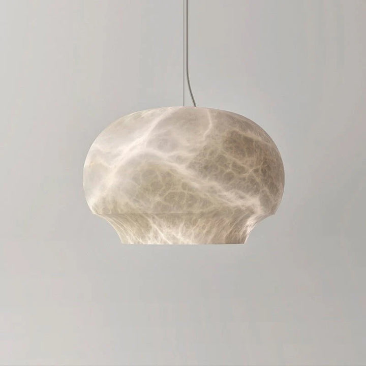 Camille Alabaster Pendant Lamp, front view, stylish modern ceiling light for home and living spaces