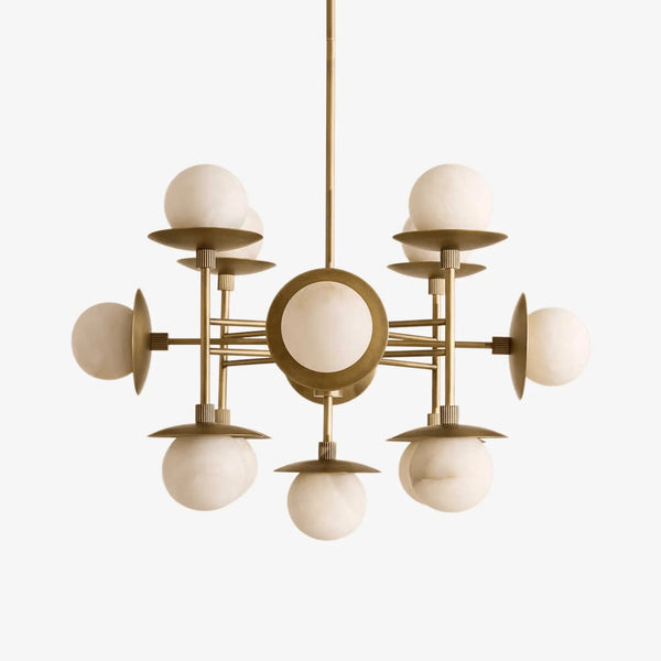 Cara chandelier luxury ceiling light front view showcasing elegant crystal and modern design