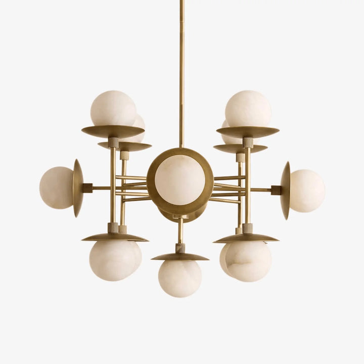 Cara chandelier luxury ceiling light front view showcasing elegant crystal and modern design