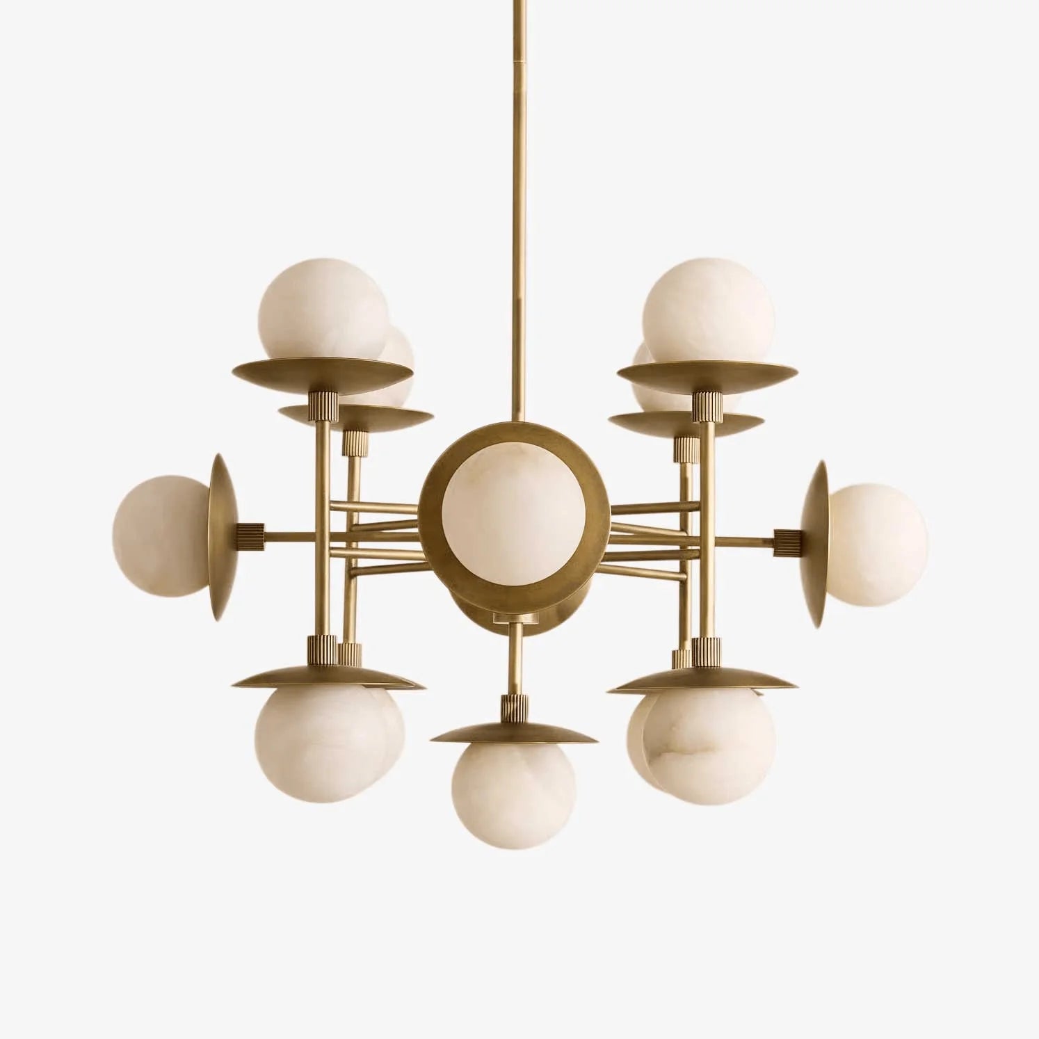 Cara chandelier luxury ceiling light front view showcasing elegant crystal and modern design