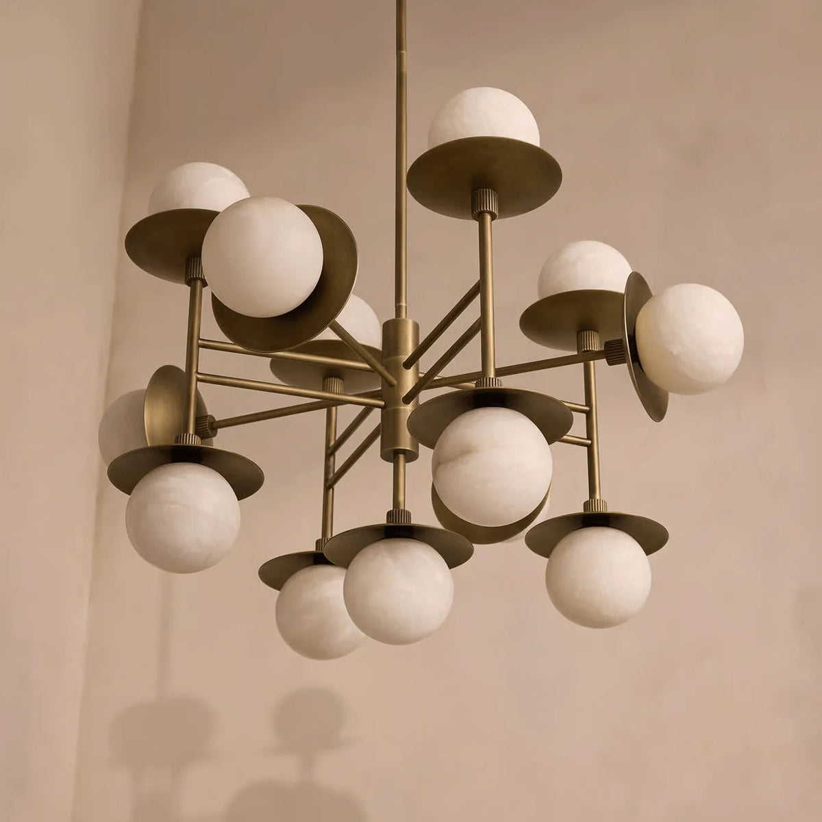 Cara chandelier luxury ceiling light bottom view highlighting crystal elegance and luxurious modern design