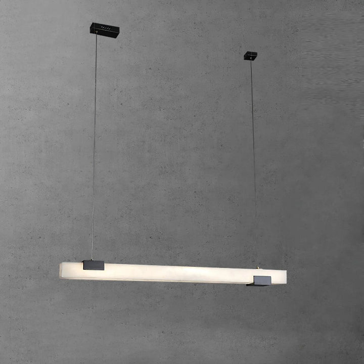 Cary alabaster pendant light modern lighting front view elegant stylish home decor