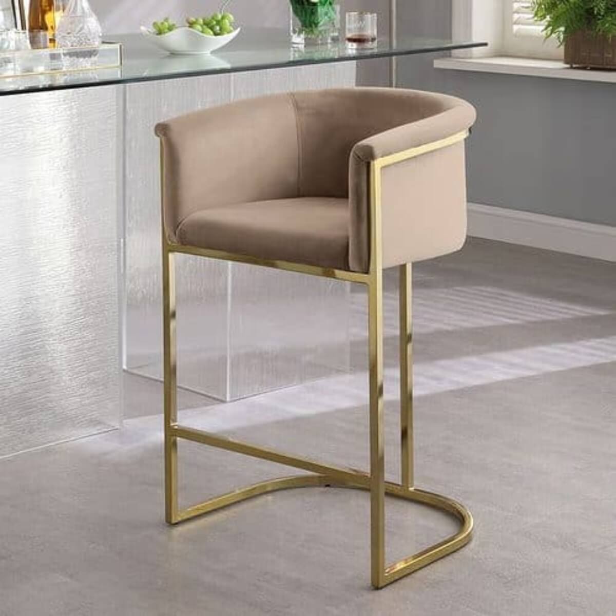 Celeste Curve Custom Bar Stool
