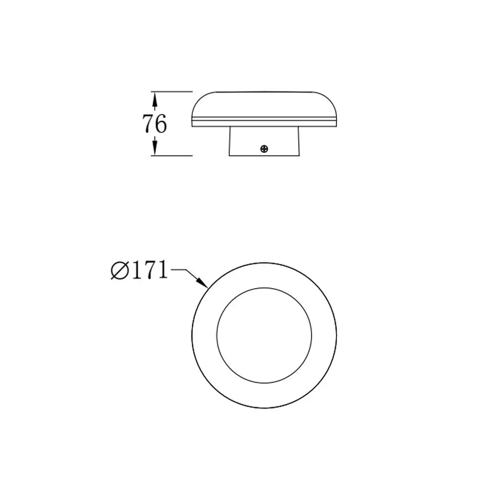 Dimensions of CELESTIAL GLOW LED Wall Light – Detailed specifications for accurate installation and fit in various spaces.