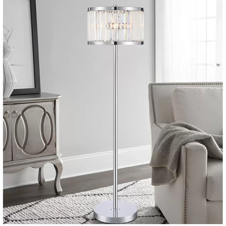 Cheila Crystal Prism floor lamp luxury modern lighting for living room view