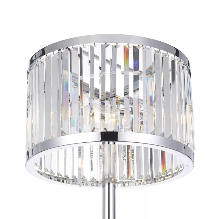 Cheila Crystal Prism floor lamp modern lighting head close-up front view
