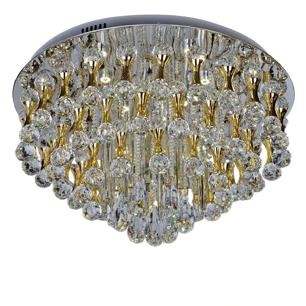 Front view of Clara flush mount ceiling light with sleek design for modern interior lighting