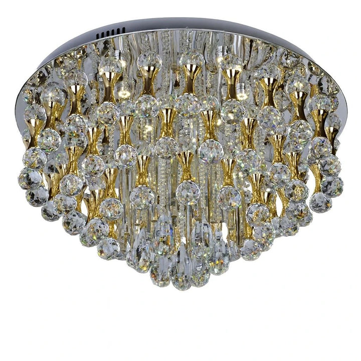 Front view of Clara flush mount ceiling light with sleek design for modern interior lighting