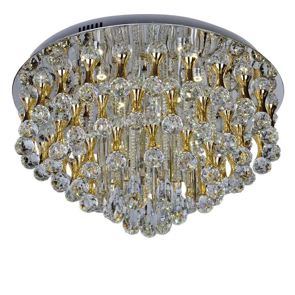 Front view of Clara flush mount ceiling light with sleek design for modern interior lighting
