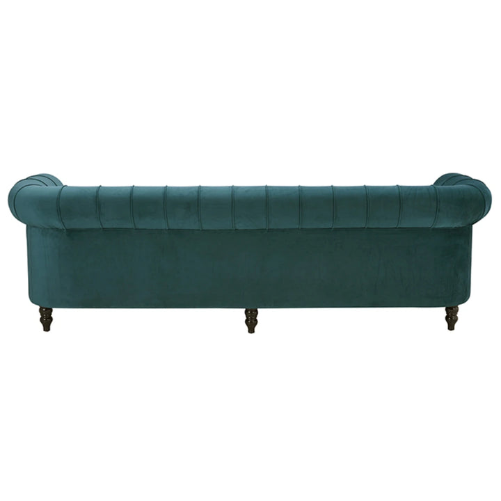 Classic Chesterfield 4 Seater Sofa Back View - Elegant Vintage Design for Living Room