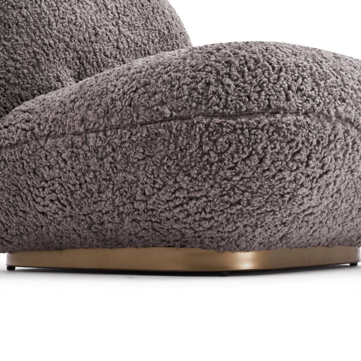 Floor view of Cloud swivel lounge chair highlighting base design and floor placement