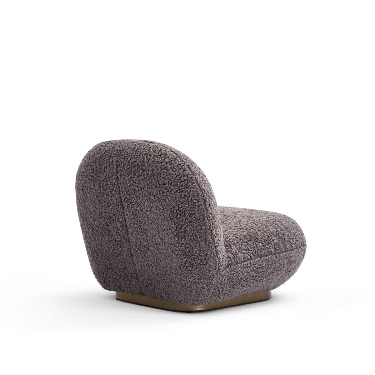 Back view of cloud swivel lounge chair highlighting sleek design and plush cushioned support
