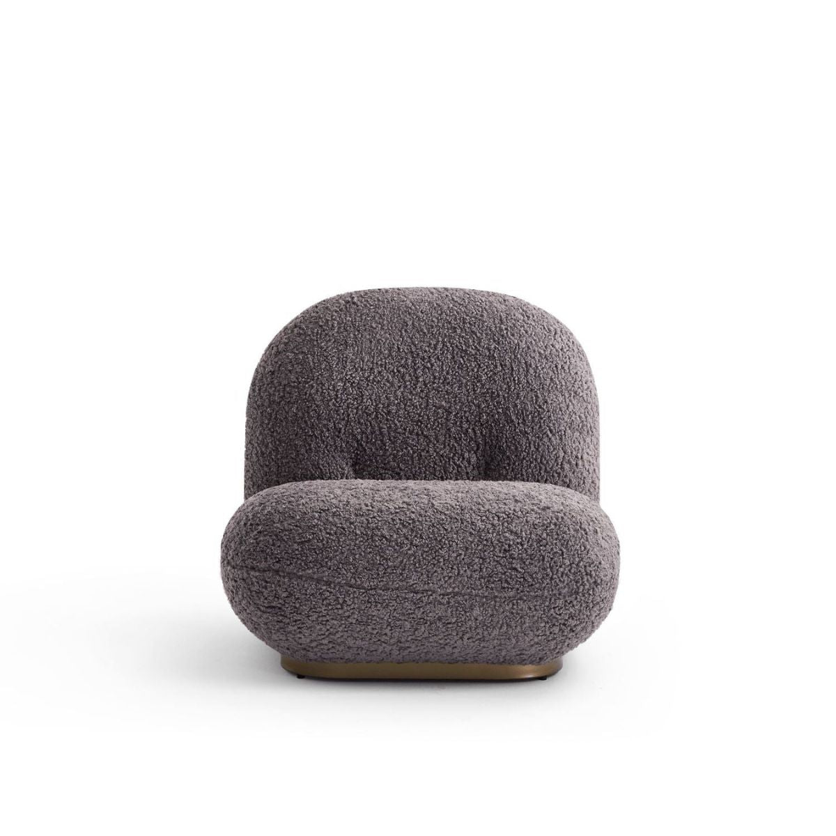 Front view of Cloud swivel lounge chair featuring elegant design and cushioned comfort