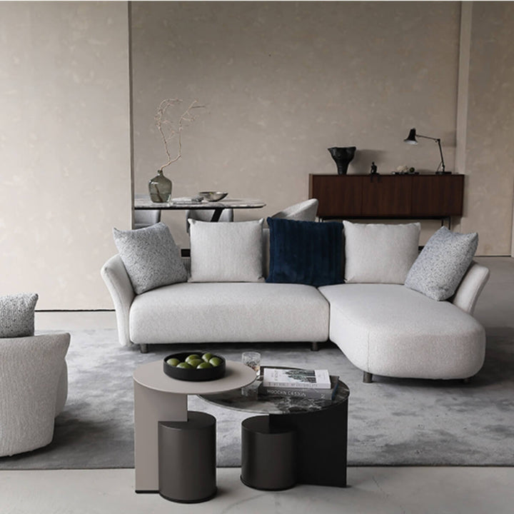 Rear view of Coastal Curve sofa lounge highlighting curved backrest and comfortable upholstery.