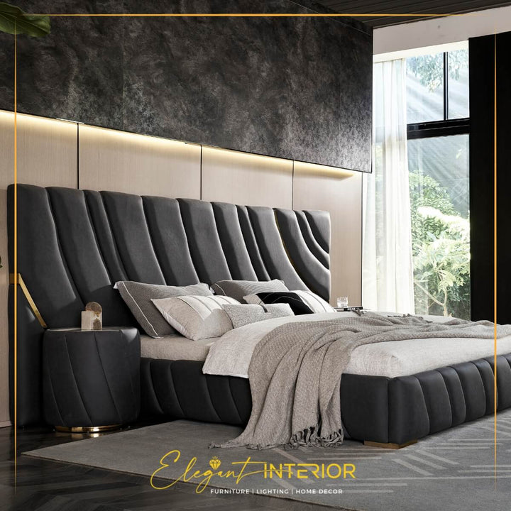 Coca luxury bed side profile in modern bedroom décor
