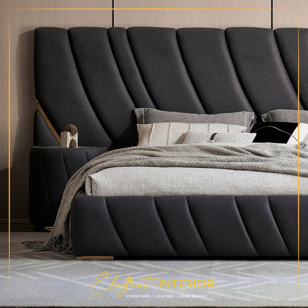 Coca luxury bed in elegant interior bedroom setup