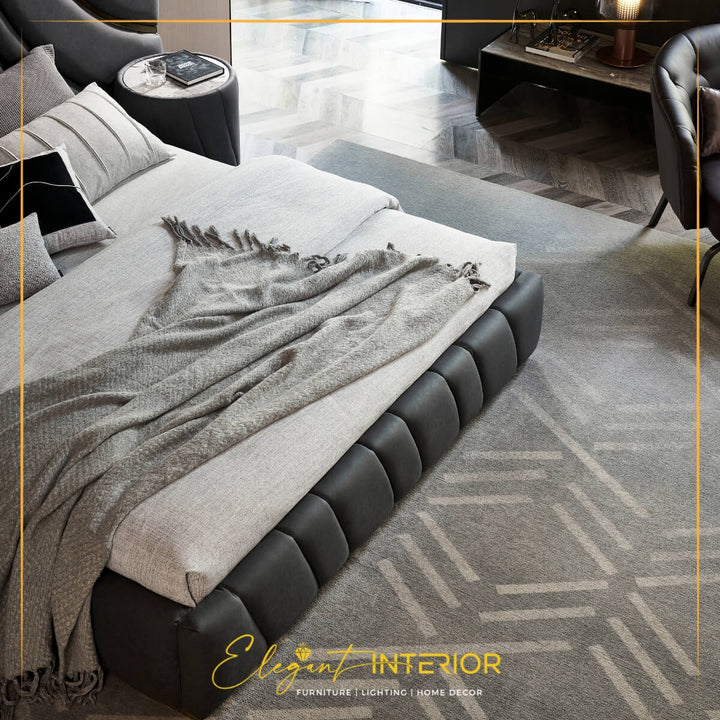 Coca luxury bed base and flooring detail in stylish interior