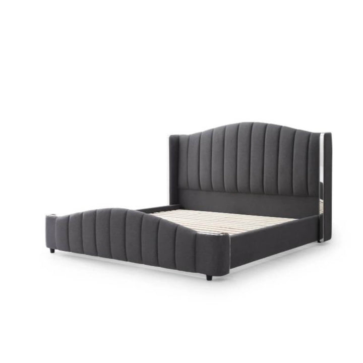 Materials of comfortable Seraphic Slumber velvet KB35 1.8M bed including wooden frame and plush velvet