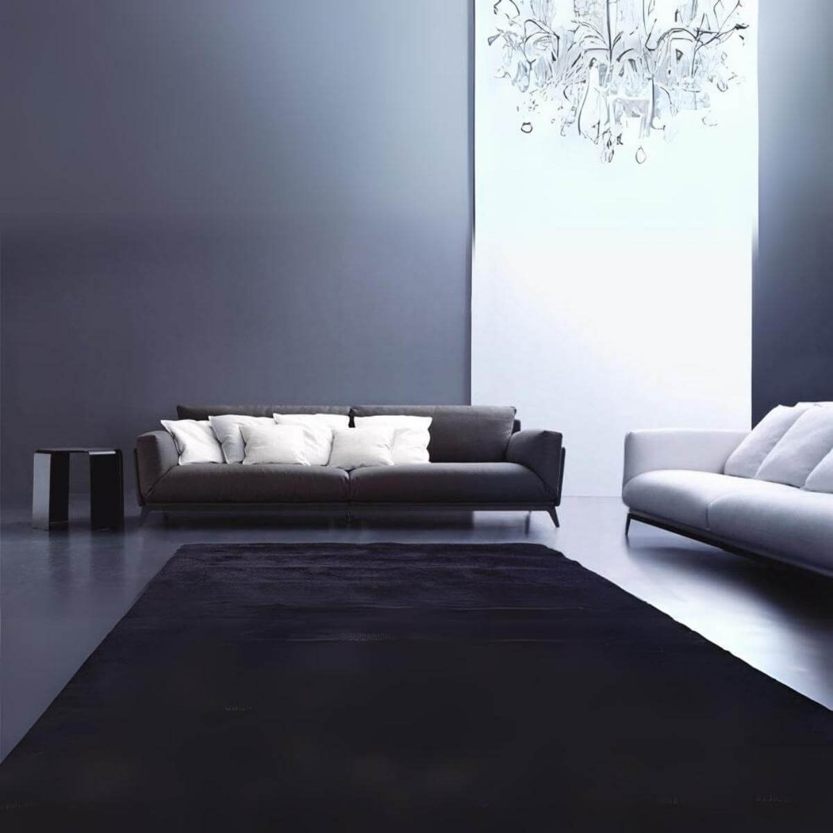 Elegant Arflex Faubourg sofa with soft cotton linen fabric and minimalist silhouette