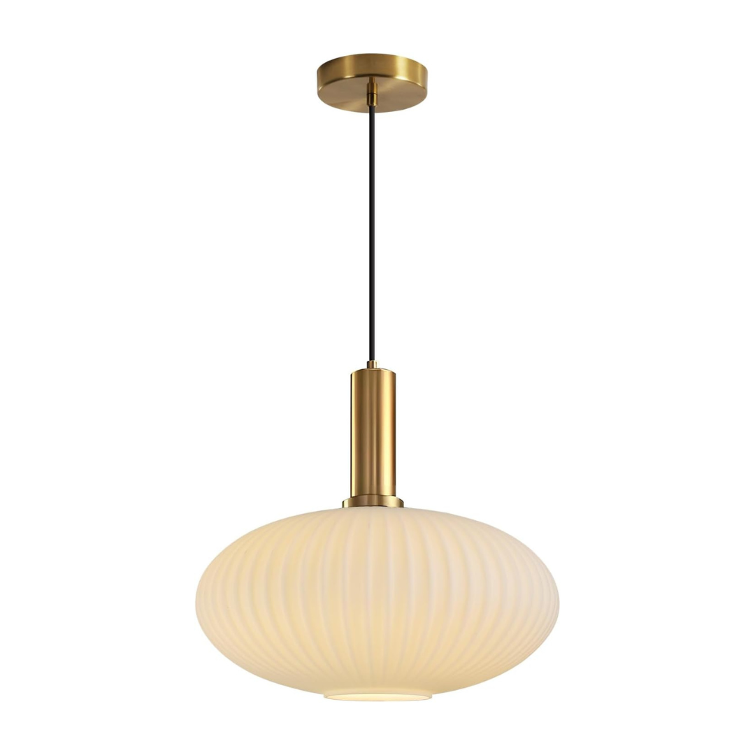 30 cm cozy glow pendant light with matte gold shade and soft ambient lighting