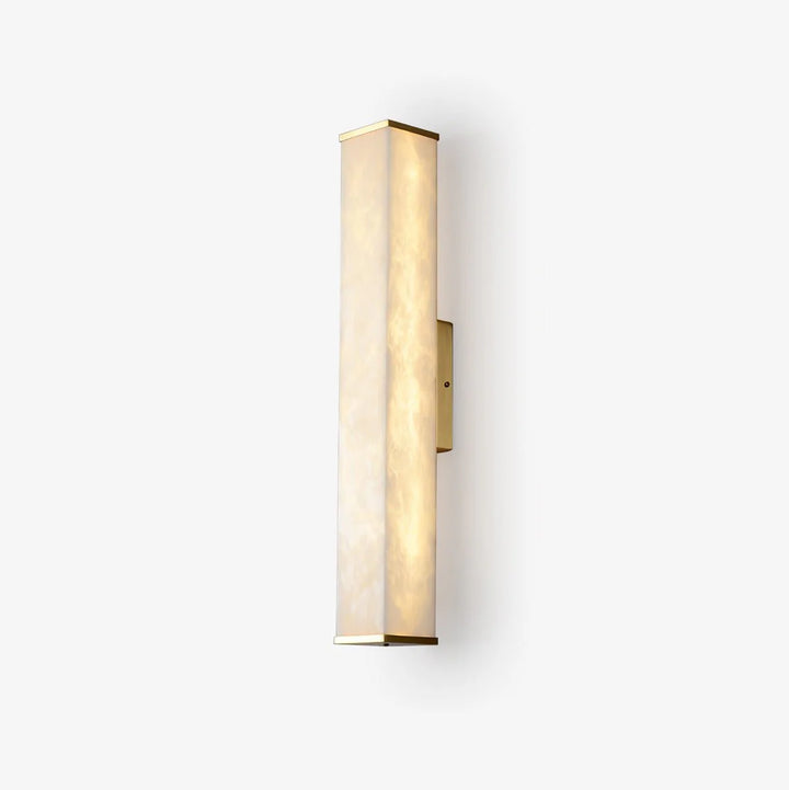 Elegant cuboid alabaster wall lamp for contemporary home lighting