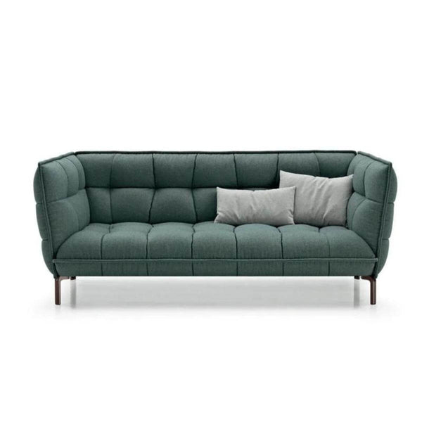 Custom AeroLuxe sofa upholstered in premium linen fabric with sleek modern design