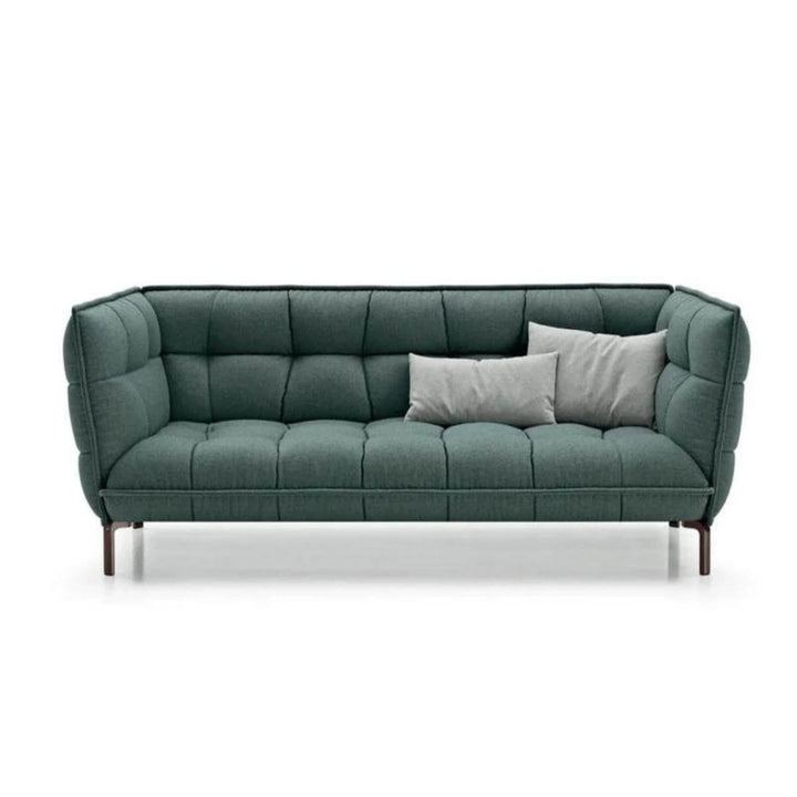 Custom AeroLuxe sofa upholstered in premium linen fabric with sleek modern design
