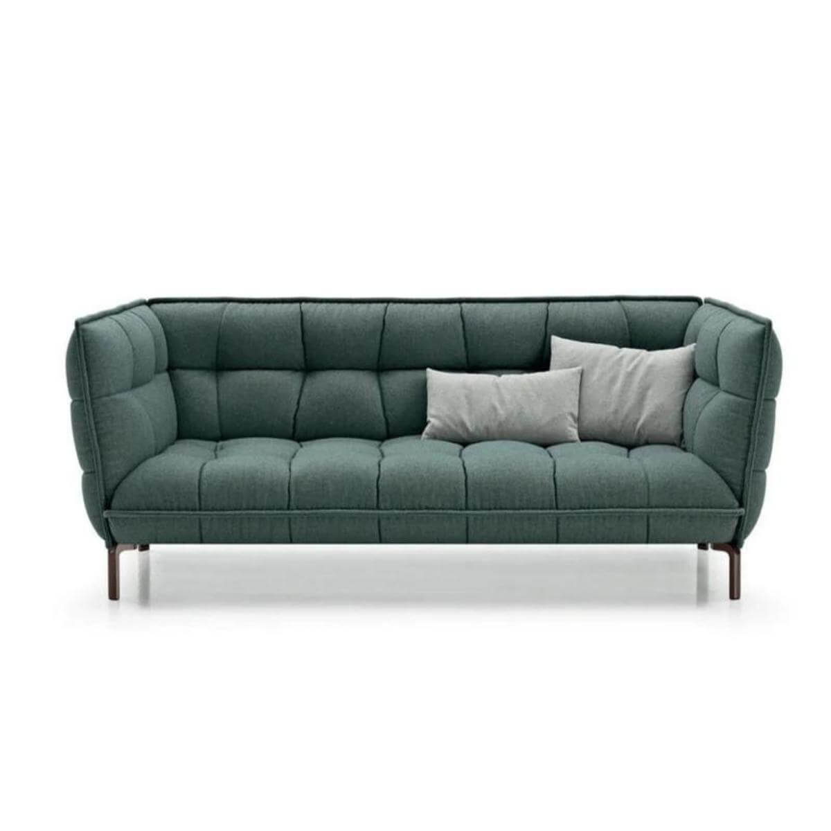 Custom AeroLuxe sofa upholstered in premium linen fabric with sleek modern design
