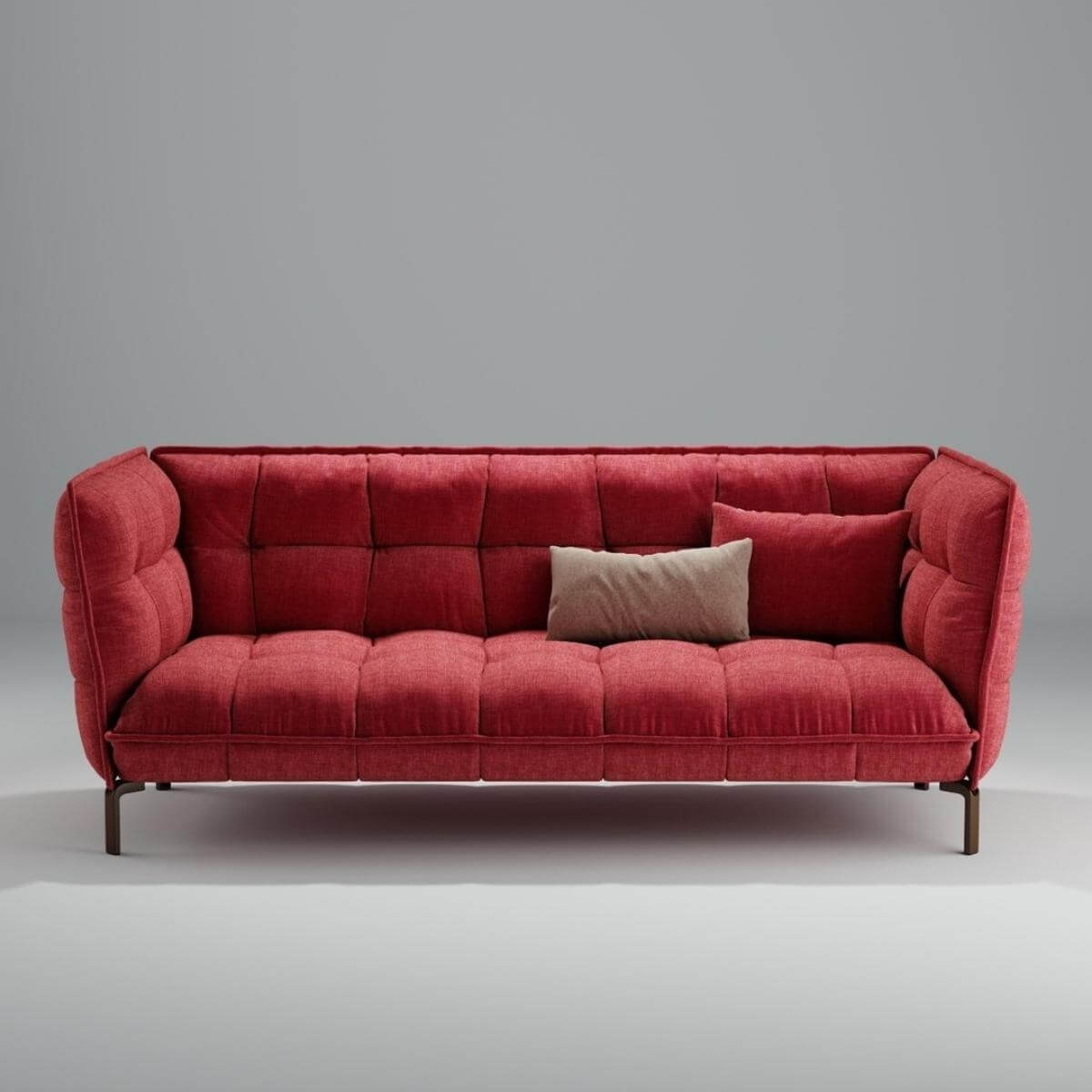 Custom AeroLuxe sofa upholstered in premium linen fabric with sleek modern design