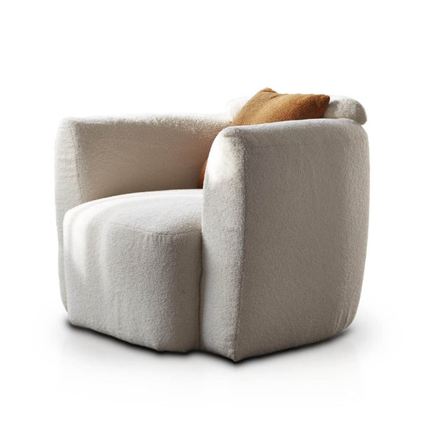 Right-side angled view of custom Astral Ascent sofa with cotton linen upholstery