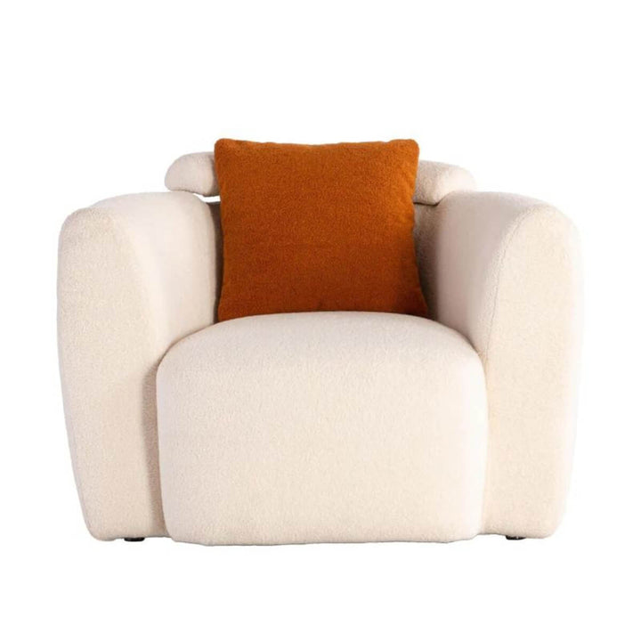 Elegant front-side detail of custom-made Astral Ascent sofa with breathable cotton linen